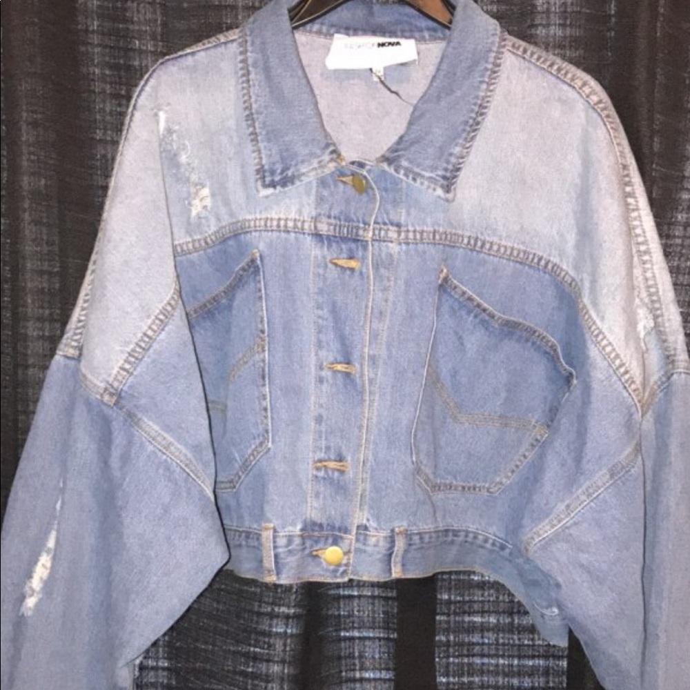 Cropped jean jacket